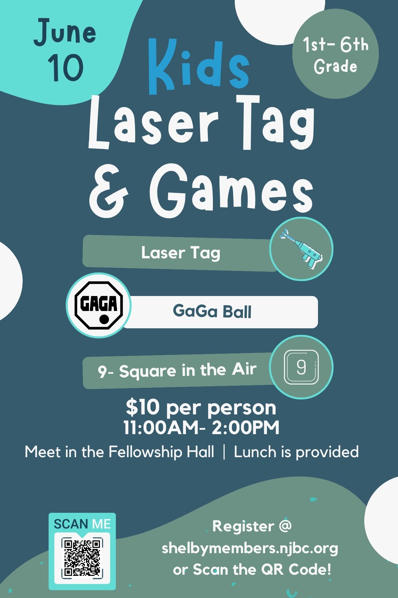 Summer Laser Tag & Game Day June 10
