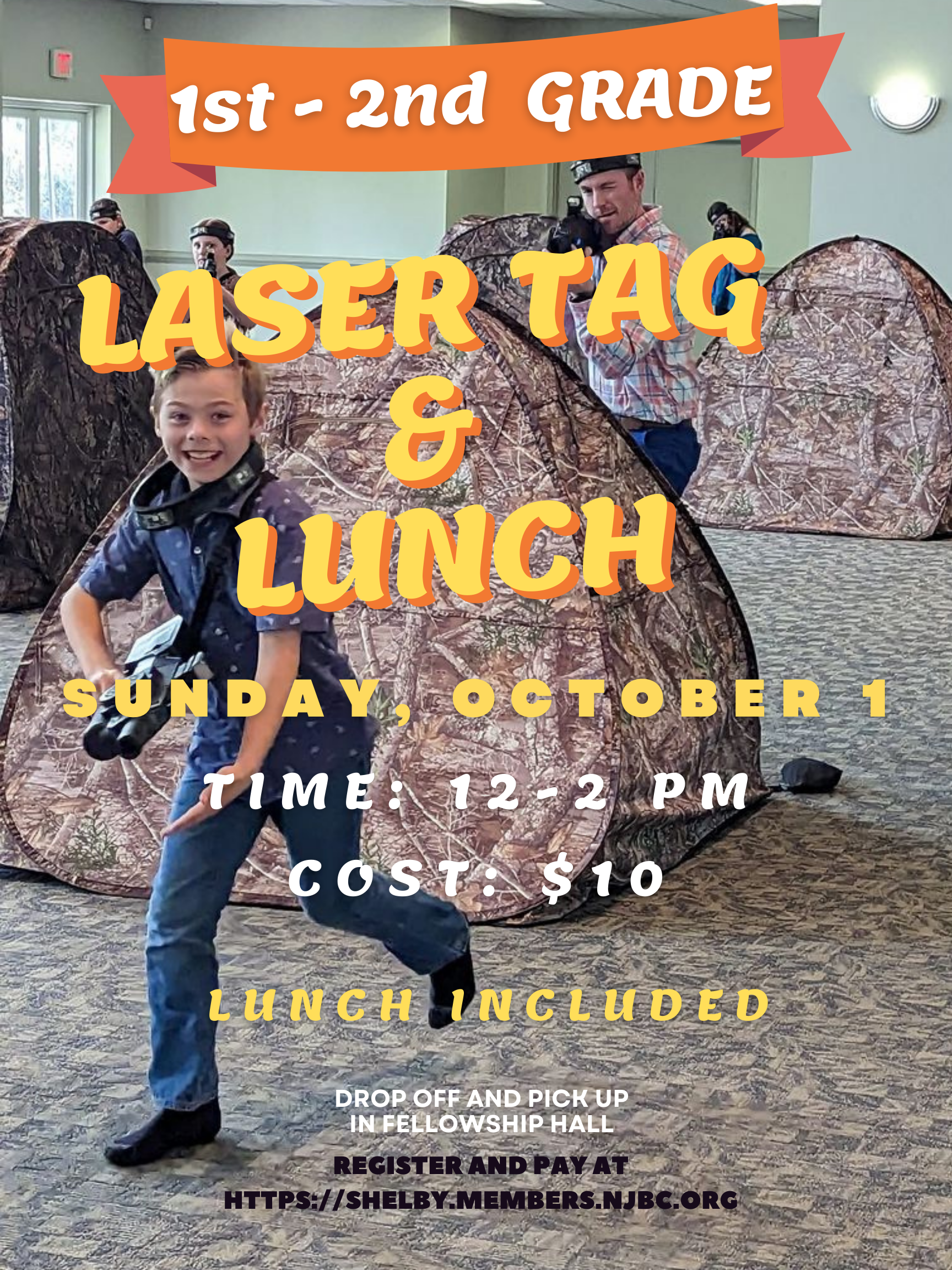 1st & 2nd Grade Laser Tag & Lunch Oct 1