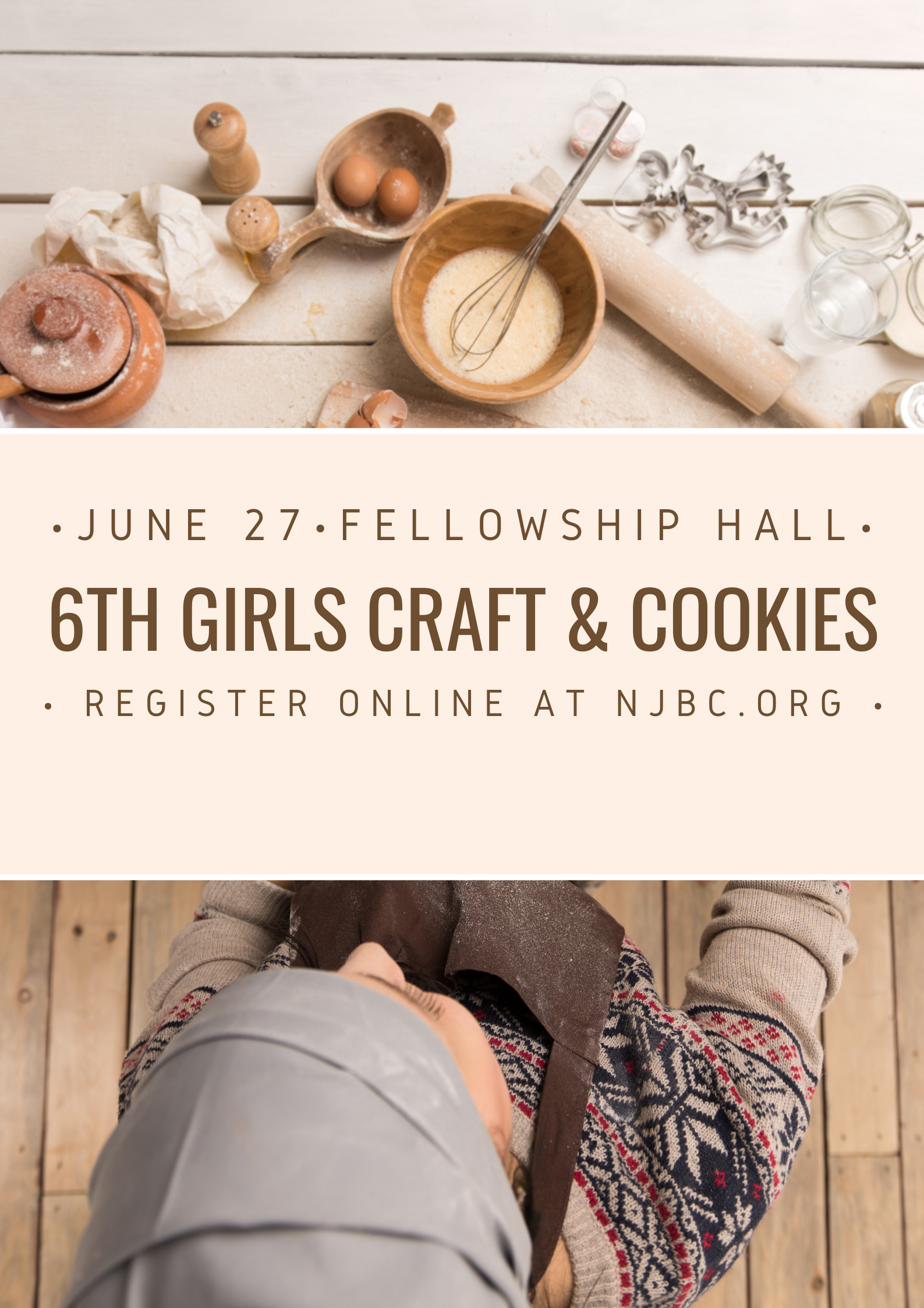 6th Girls Craft & Cookies June 27 