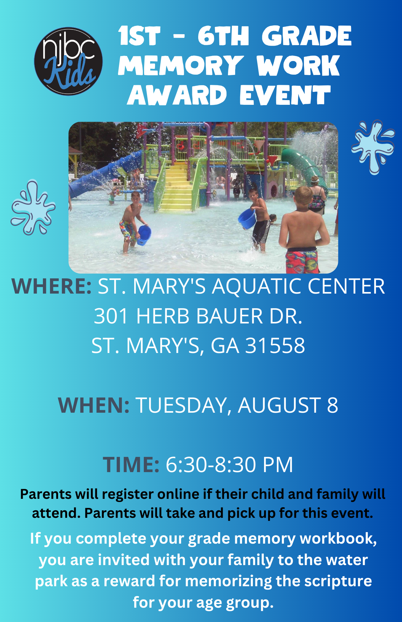 Kids End of the Summer at St. Marys Aquatic Center