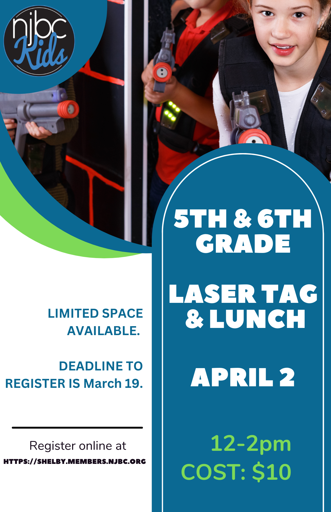 5th & 6th Grade Laser Tag and Lunch April 2